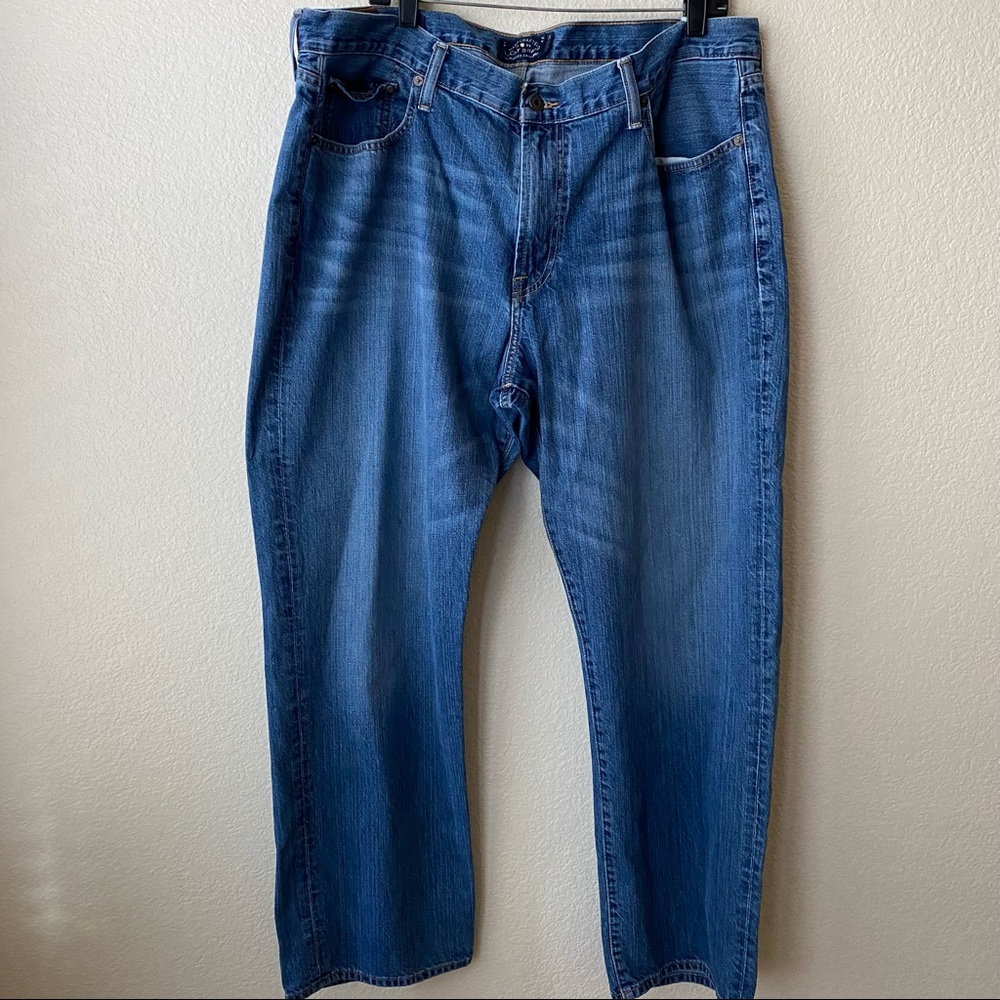 Lucky Brand 181 Relaxed Straight Denim Medium Wash Jeans Size 40 x 32